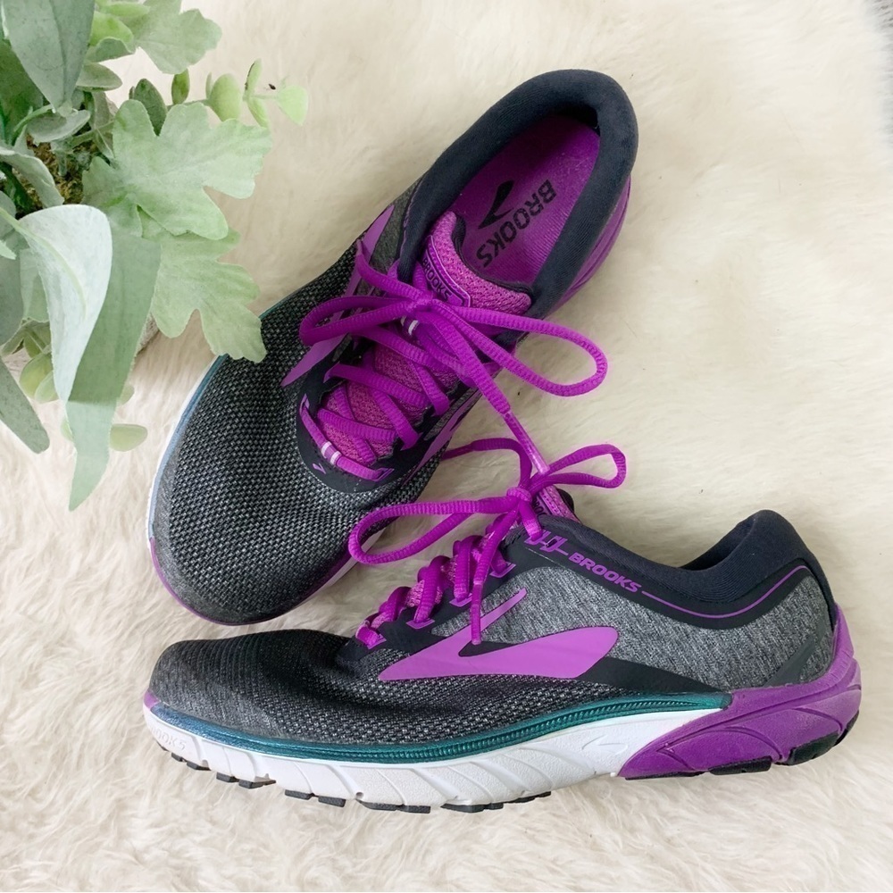 [Brooks] Women's Connect Neutral Purple & Dark Gray Running Gym Sneakers